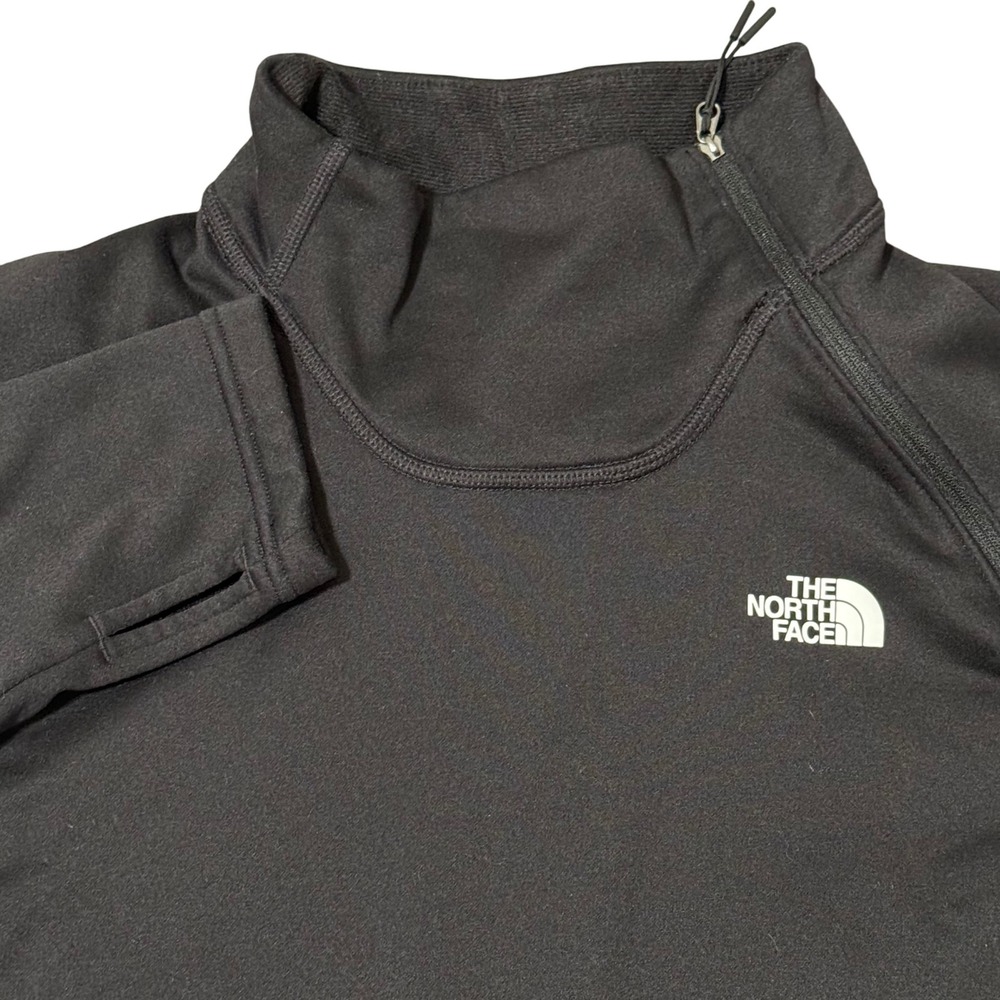 The North Face Womens‎ Pullover Black Half Zip Thumb Hole XL Top